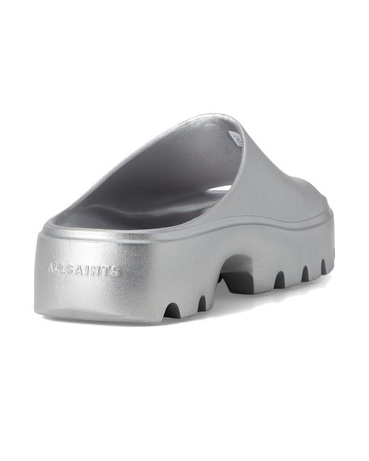 AllSaints Gray Eclipse Slider Wedge Shoes, Synthetic