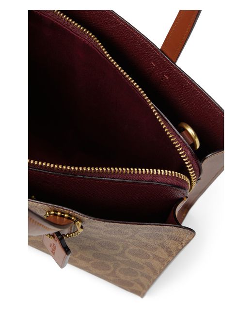 COACH Coated Canvas Signature Carter Carryall 28 in Brown Lyst