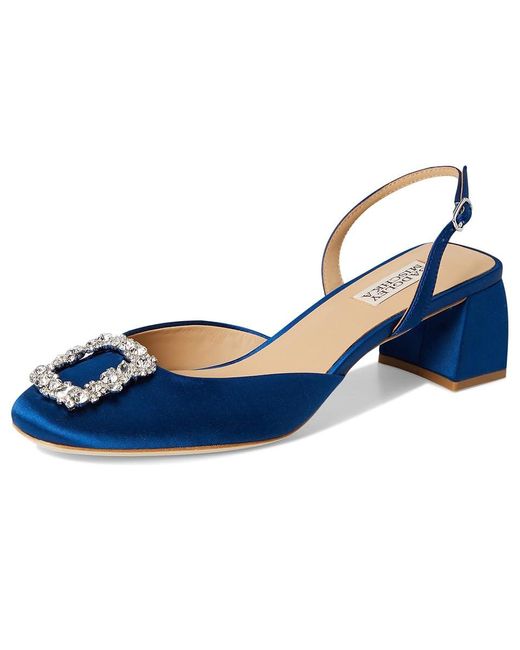 Badgley Mischka Blue Vivia Shoes, Textile