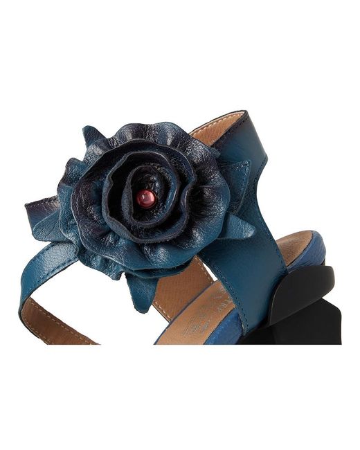 Spring Step Blue Shelly Shoes, Leather