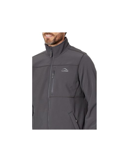 L.L. Bean Black Windproof Softshell (Alloy) Clothing for men