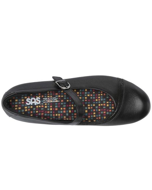 SAS Black Clare Non Slip Mary Jane (/ Web) Shoes