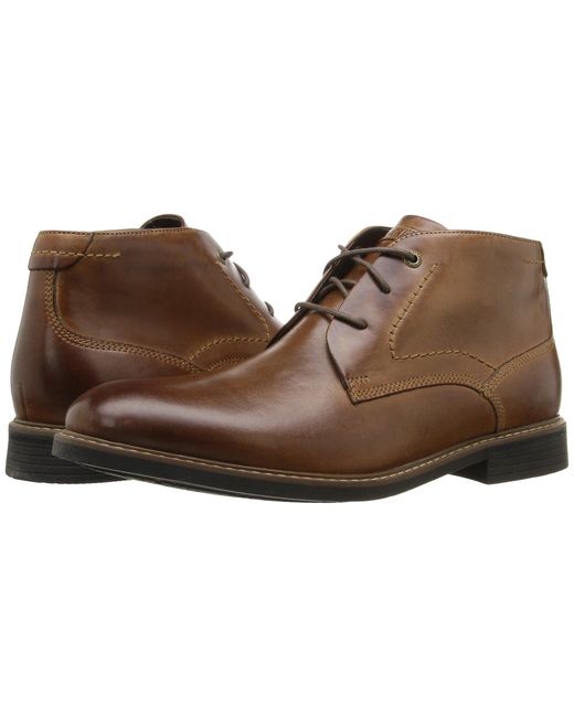 New Mens Rockport Brown Modern Break Chukka Leather Boots Lace Up 
