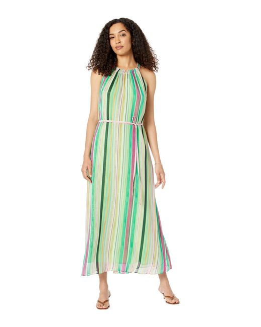 Maggy London Synthetic Halter Maxi Dress in Green | Lyst