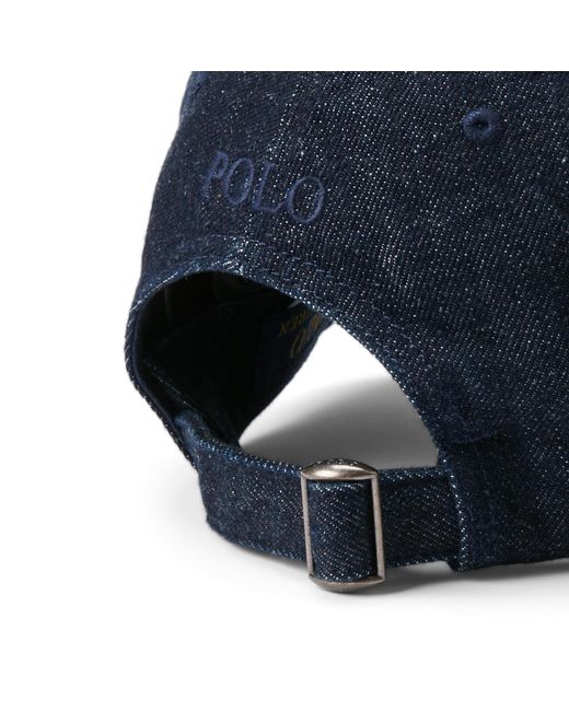Polo Ralph Lauren Blue Indigo Denim Ball Cap for men