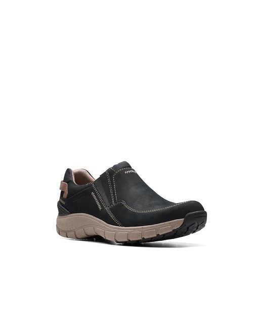 Clarks Black Wave Plateau ( Nubuck) Flat Shoes
