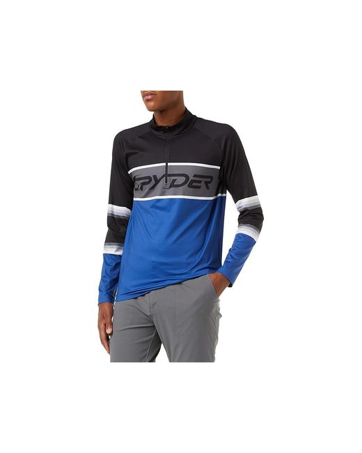Spyder Blue Premier Zip T-Neck (Electric) Clothing for men