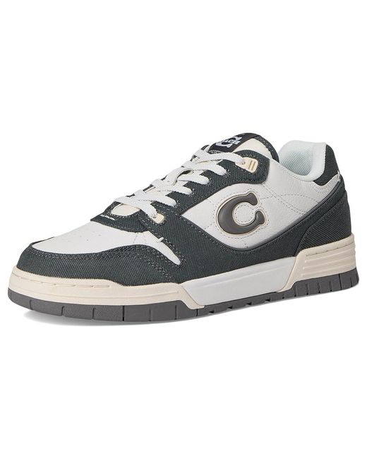 COACH Metallic Soho Sneaker With Denim Shoes, Leather