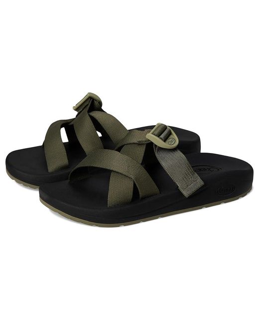 Chaco Black Cushz Slide Sandals 8 D for men