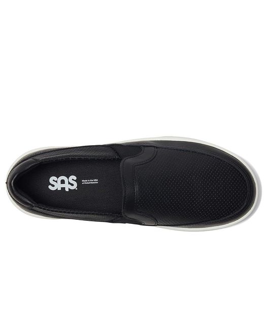 SAS Black Chuy-X Slip On Comfort Loafer Shoes 7.5 Ww