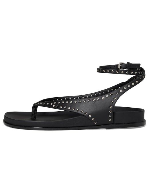 Madewell Black Millie Thong Lace Up Sandals