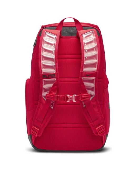 Nike elite backpack cheap black and red