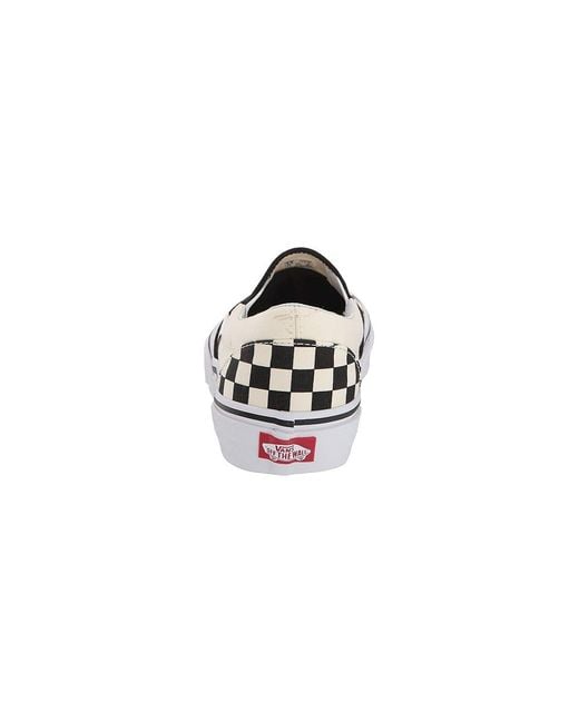 Vans Black Classic Slip On Checkerboard Skate Shoes And Checker/ (Canvas) 6.5