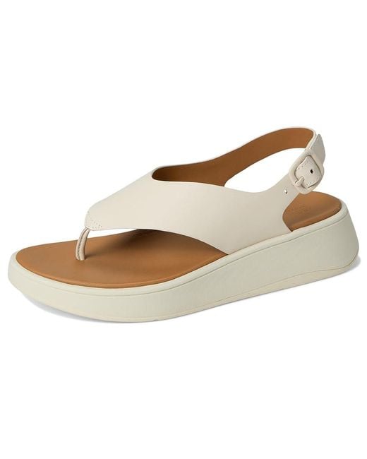 Fitflop Metallic F-Mode Leather Flatform Back-Strap Toe/Post Sandals Wedge Shoes 11 M (B)