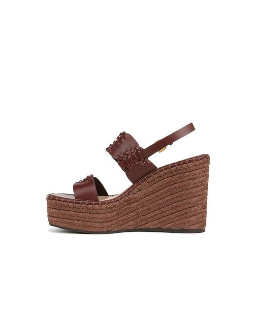 Veronica Beard Brown Riya Espadrilles (Cedar Leather) Sandals
