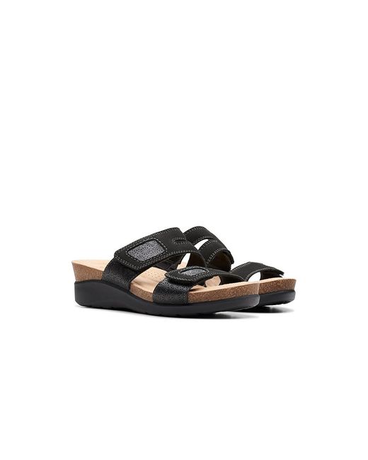 Clarks Women's Cloudsteppers Arla Wave Sandals In Black