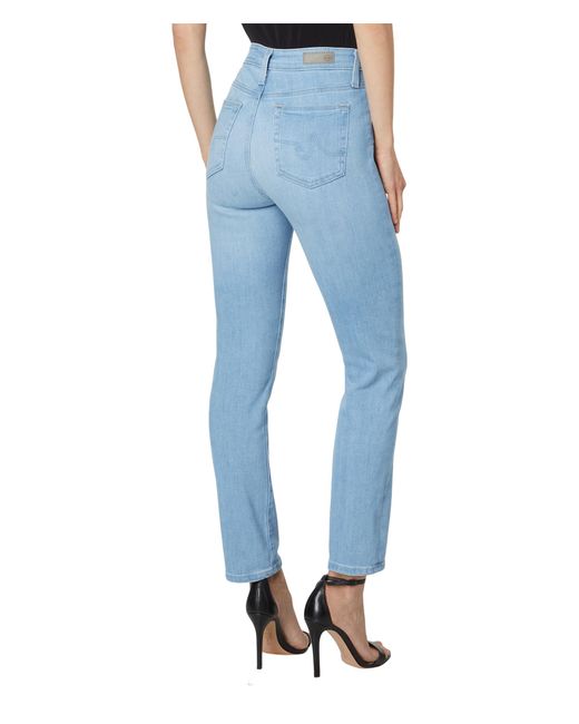 AG Jeans Blue Mari High Rise Slim Straight Crop Jeans
