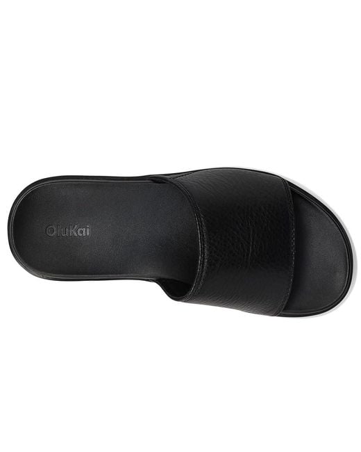 Olukai Black 'Olali Slide Sandals/ 14 D for men