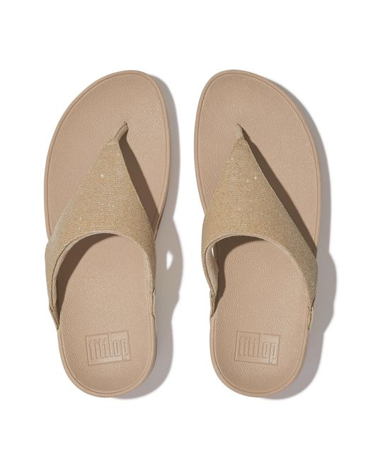 Fitflop Brown Lulu Shimmerlux Toe-post Sandals