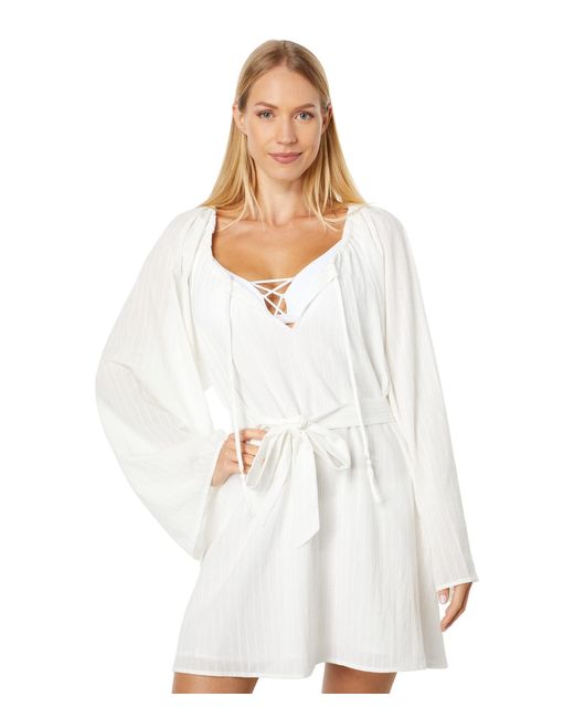 Charlie Holiday Cotton Renata Mini Dress in White | Lyst