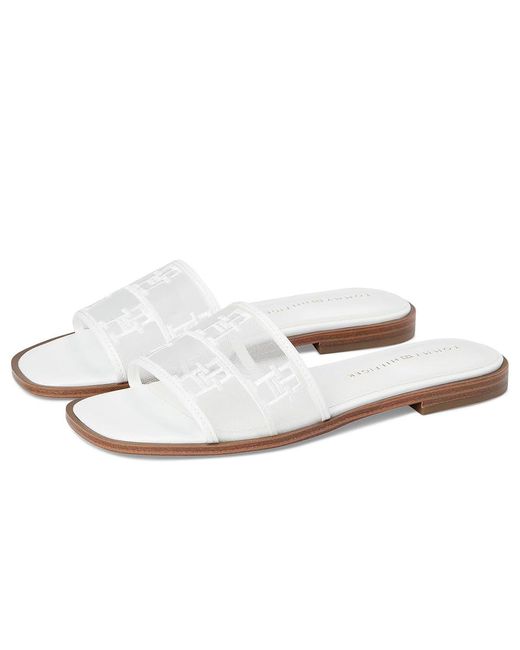 Tommy Hilfiger White Tesia Sandals, Synthetic