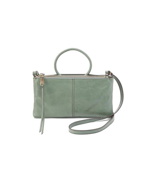 Hobo International Green Sable Crossbody Cross Body Handbags, Cotton/Leather