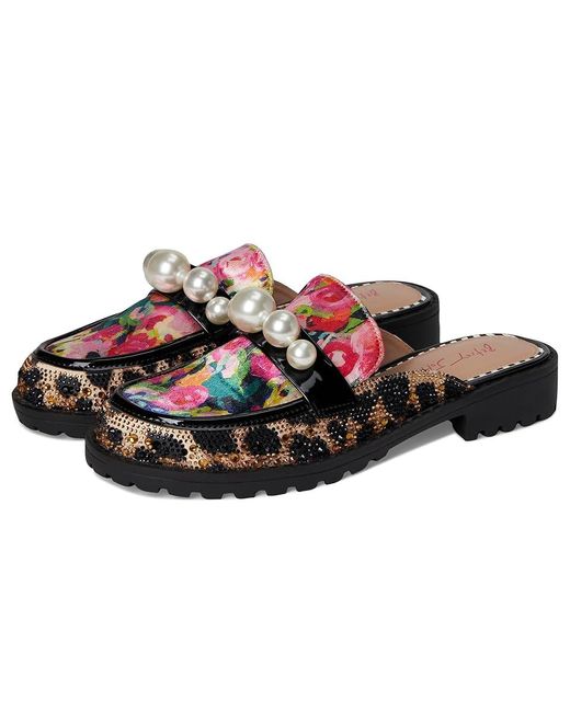 Betsey Johnson Black Norah Flat Shoes, Synthetic
