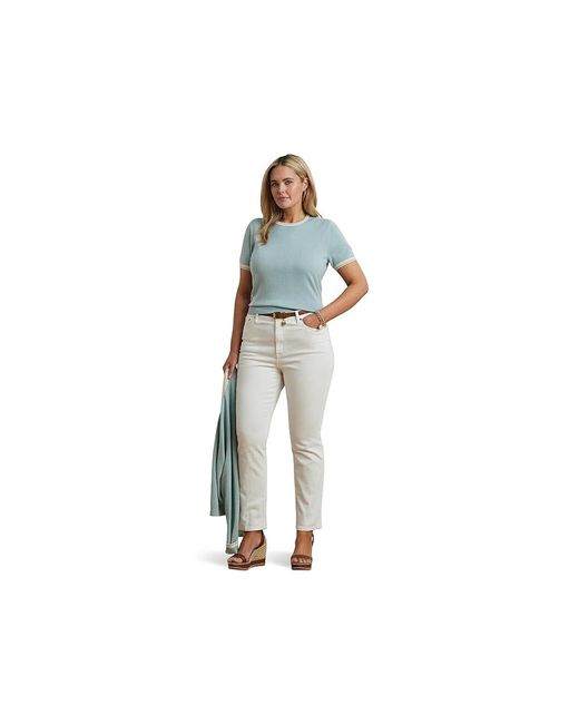 ラルフ・ローレン Lauren Ralph Lauren Plus Size Two-tone Short-sleeve Sweater レディース Ralph Lauren Plus Size Two-Tone Short-Sleeve Sweater Sweater
