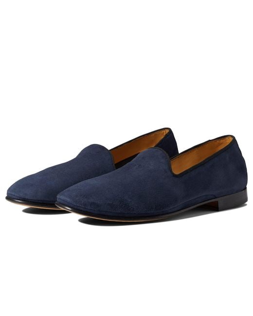 Massimo Matteo Tuscany Suede Loafer in Navy (Blue) for Men | Lyst