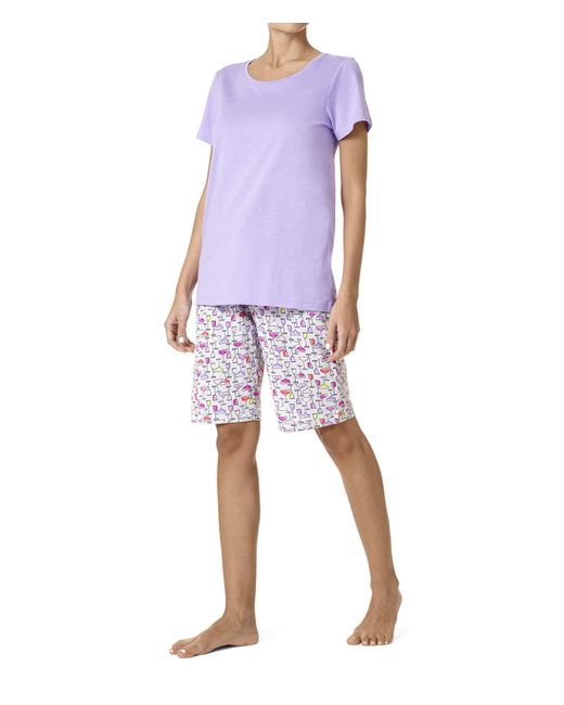 Hue Plus Size Multi Margarita Bermuda Sleep Shorts in Purple Lyst