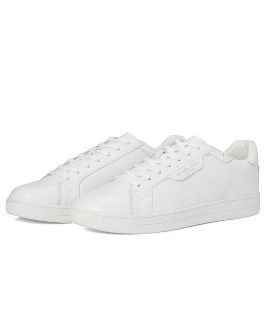 Michael Kors White Keating Lace Up Lace-Up Boots, Leather/Rubber/Textile for men