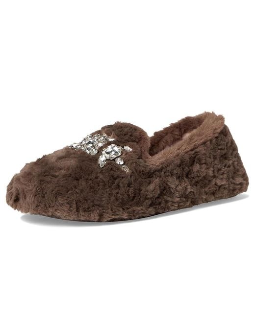 Free People Brown Slumber Party Loafer Slippers Slippers, Faux Fur