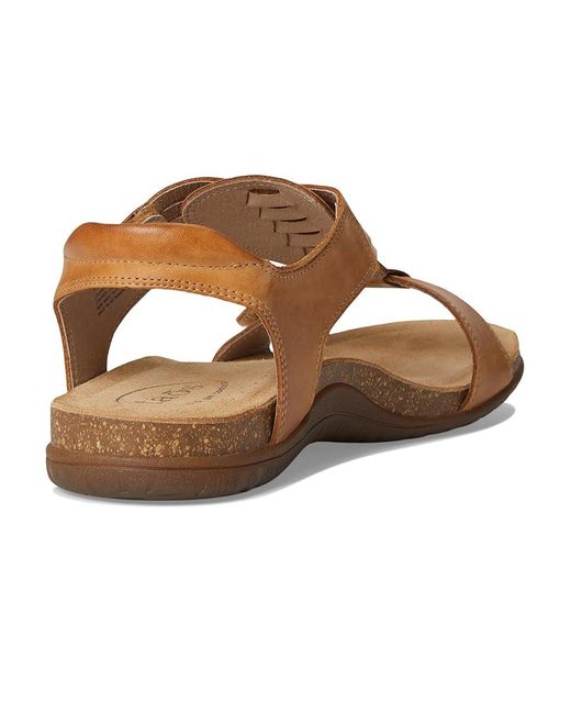 Taos Footwear Brown Wonderful Sandals, Leather/Rubber/Suede
