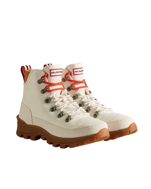 HUNTER Canvas Desert Commando Boot in Beige (Natural) Lyst