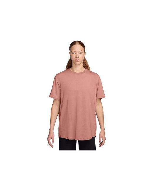 Nike Pink One Relaxed Dri-Fit Short-Sleeve Top Workout Sm (Us 4-6) Cotton/Elastane/Polyester