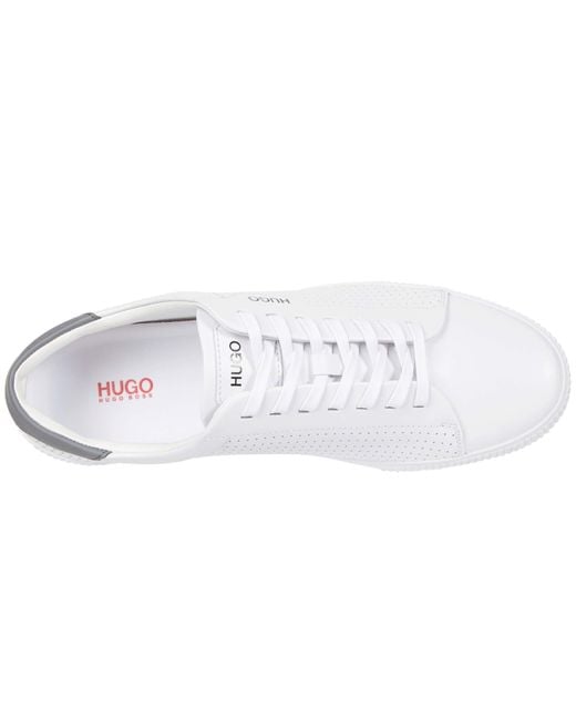 hugo zero leather trainers white