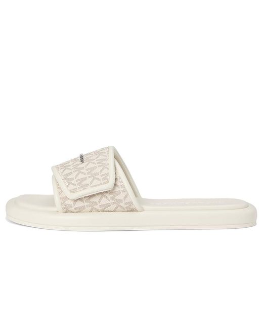 MICHAEL Michael Kors Black Suki Flat Slide Sandals