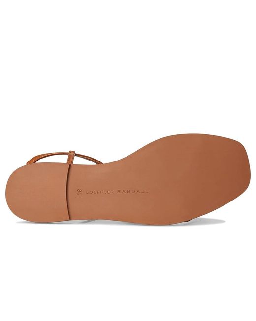 Loeffler Randall Brown Lara Strappy Flat Sandals With Ball Wedge Shoes 9.5 B