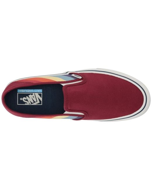 Vans Canvas Rad Rainbow Slip-on Sf Womens Shoes in Red | Lyst