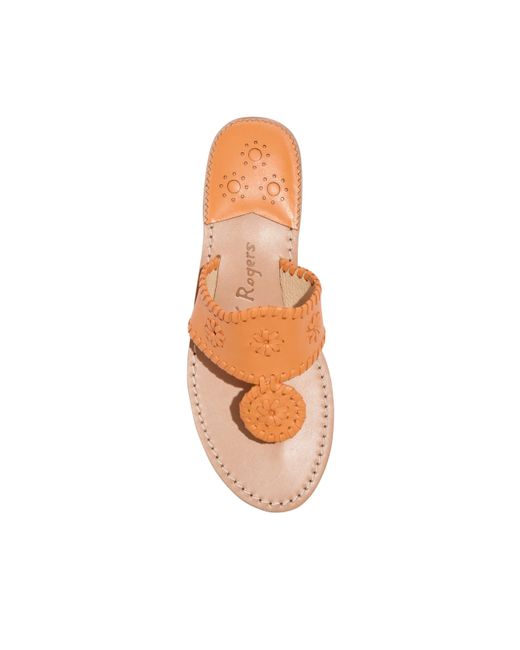 Jack Rogers Pink Jacks Flat Sandals - Leather