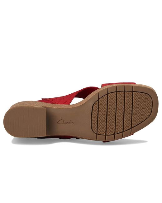Clarks Red Nerisa West Sandals 9.5 B