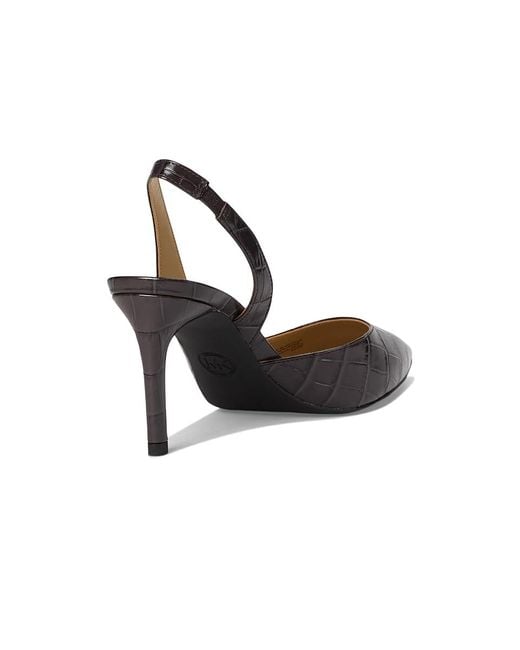 Michael Kors Black Alina Flex Sling Pump Shoes, Leather