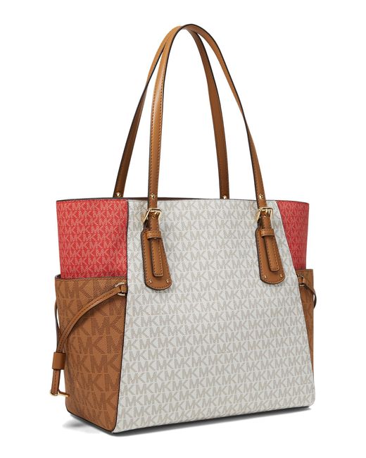 Michael Kors White Voyager East West Tote