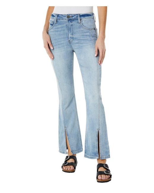 Kut From The Kloth Denim Kelsey High-rise-flare-front Princess Seam ...