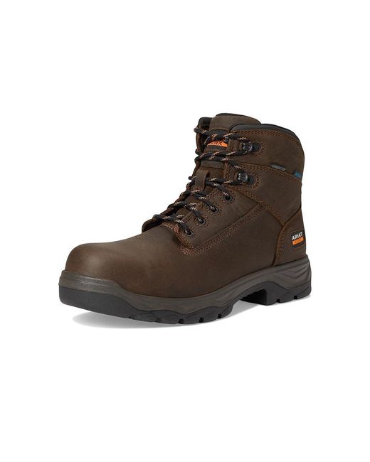 Ariat Brown Turbo Duratread 6 Waterproof Carbon Toe Work Boots Cowboy Boots 7.5 D for men