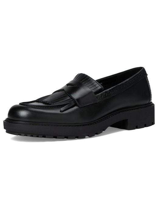 Ecco Black Metropole Oslo Loafer Flat Shoes, Leather/Textile