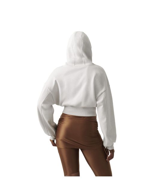 Adidas By Stella McCartney White Cropped Zipped Hoodie It8268