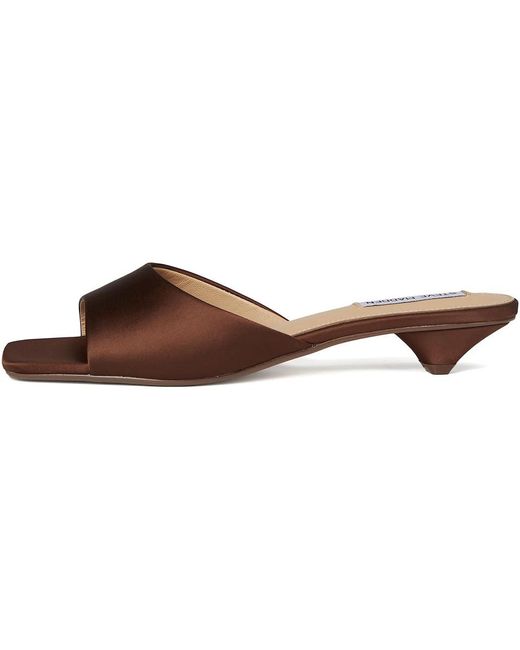 Steve Madden Brown Joanie Satin Kitten Heel Pumps
