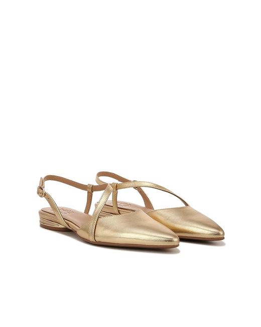 Naturalizer Metallic Hawaii Pointed Toe Slingback Flats (Dark Leather) Sandals