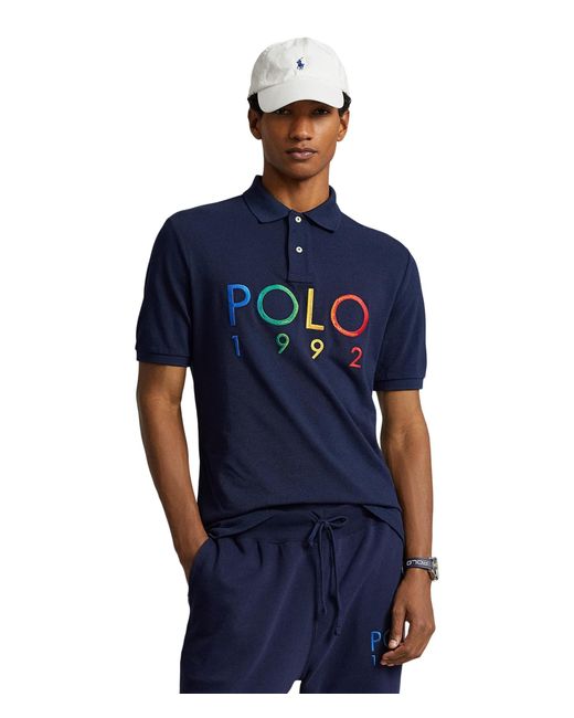 Polo Ralph Lauren Classic Fit Polo 1992 Mesh Polo Shirt in Blue for Men ...